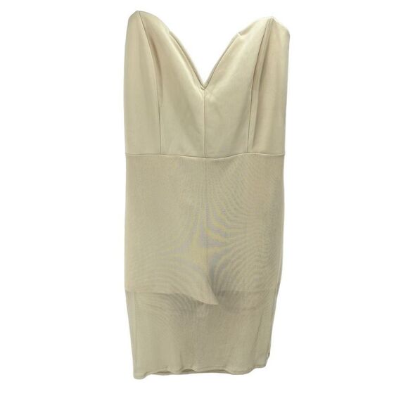 Charlotte Russe Womens Bodycon Dress Stretch Mini Inner Shorts Beige XL - Picture 2 of 12